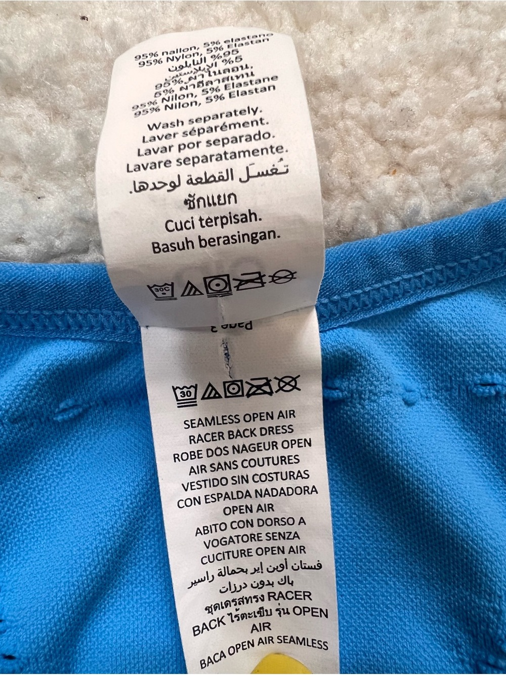 ALO Yoga SEAMLESS OPEN AIR RAZOR
BACK ATHLETIC CASUAL DRESS XS Azure Blue - Picture 6 of 9